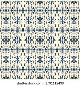 patterns of flora ornamen surface tiles