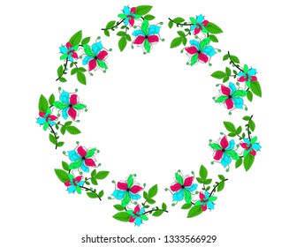 Patterns floral decor frame