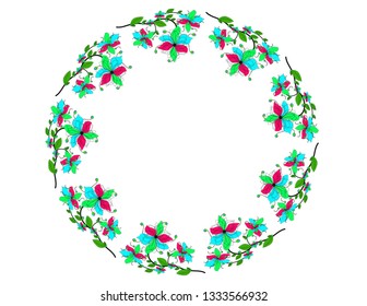 Patterns floral decor frame