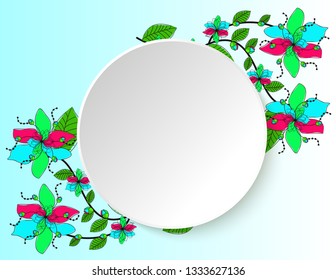 Patterns floral decor frame