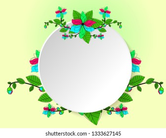 Patterns floral decor frame