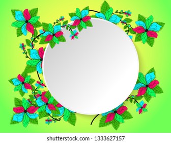 Patterns floral decor frame