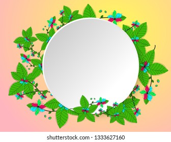 Patterns floral decor frame