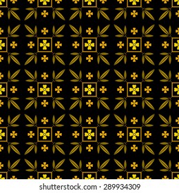 Patterns with flowers and abstract decorative elements design