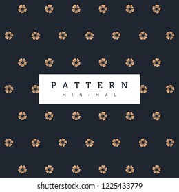Patterns Flowers. Vector Minimalism design. Dark Blue background 