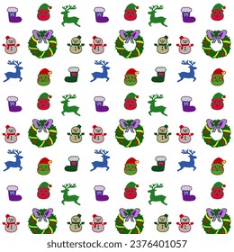 Patterns for gift wrapping or fabric with a Christmas theme