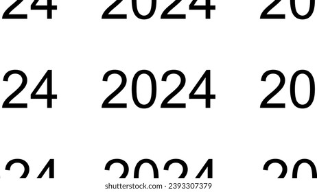 Patterns happy new year 2024. Text minimal style numbers 2024 new year isolated on background. Illustration vector for content wallpaper social media, Advertising media for long holidays, minimal text