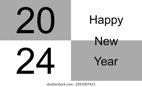 Patterns happy new year 2024. Text minimal style numbers 2024 new year isolated on background. Illustration vector for content wallpaper social media, Advertising media for long holidays, minimal text