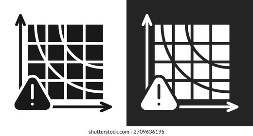 Icono de patrones en estilo de glifo blanco y negro