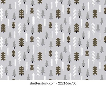 Patterns for illustrations of Nordic winter trees.