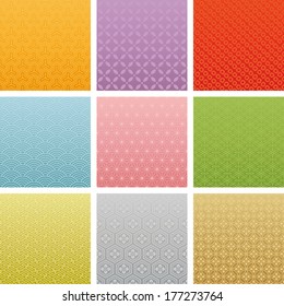 Patterns of Japanese traditional design.
