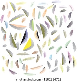 Patterns, leaf and fruit slice. Colorful shapes. fallen leaves.