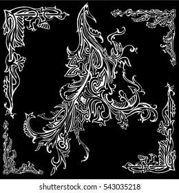 patterns of lines and colors curls