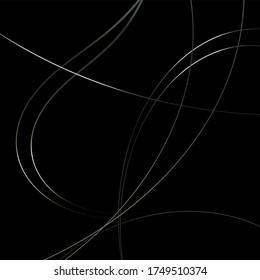 patterns of lines and stripes on a black background