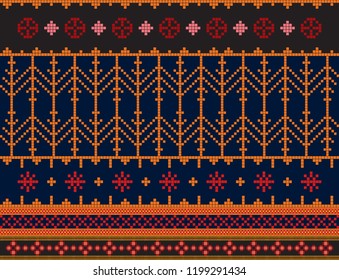 Patterns of Northern Thai tribal clothing that inhabit the mountain.