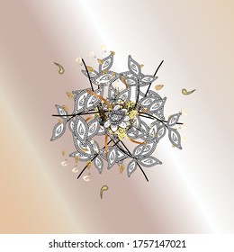 Patterns on beige and neutral colors. Vector illustration. Abstract luxury background, ornament elegant invitation wedding card, invite, backdrop cover banner illustration. Seamless.