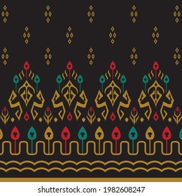 The patterns on the fabric are inspired by Thai silk.