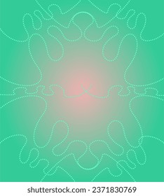 patterns on a green background different shapes