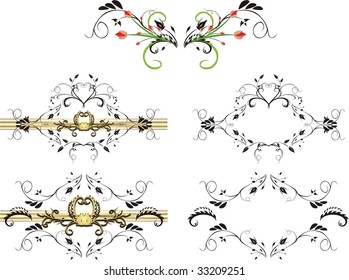 Patterns of ornaments for design. Vector