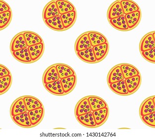 patterns pizza with smoked sausage pepper and olives