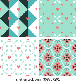 Patterns set with decorative ornament