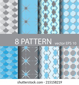 patterns set. Endless texture can be used for wallpaper, pattern fills, web page background,surface textures.