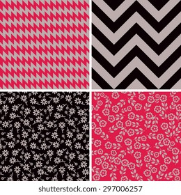 Patterns set with floral and geometric ornament