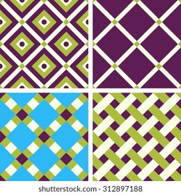 Patterns set with geometric ornament