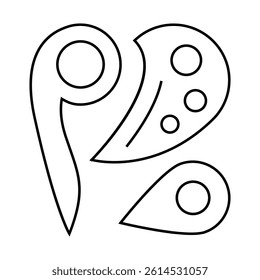patterns set line icon vector. patterns set sign. isolated contour symbol black illustration