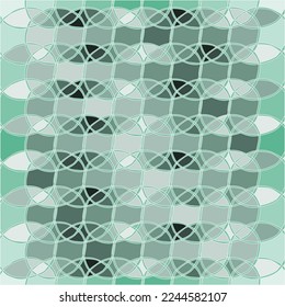 Patterns of shades of green form a circle. Modern Art design for paper, fabric, interior decoration and other users. vector illustration