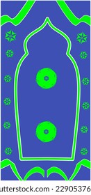 patterns and shapes on a background that has a different color