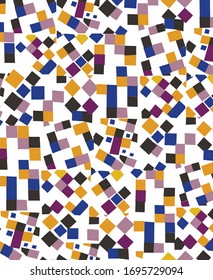 The patterns of the squares are arranged in alternating colors.