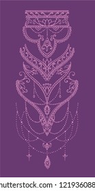 Patterns in the style of mehendi as a tattoo