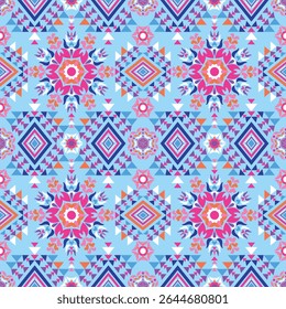 ﻿﻿Geometric patterns in the style of native art are expressed with sharp yellow and orange lines on a dark brown background. The symmetrical structure resembles a flower or star.