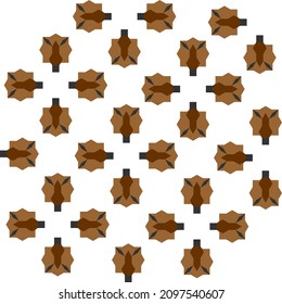 Patterns suitable for printing on various surfaces (fabric, paper, ceramic, etc.) 