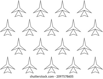Patterns suitable for printing on various surfaces (fabric, paper, ceramic, etc.) 