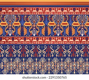 Patterns of Sumba batik motifs woven by craftsmen in the Indonesian region of Sumba