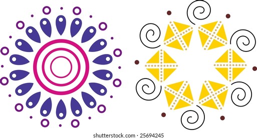 patterns of sun shape.