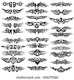 Patterns Of Tribal Tattoo For Design Use