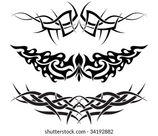 Patterns of tribal tattoo for design use