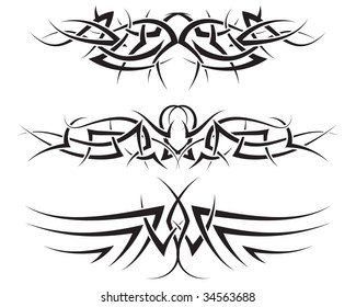 Patterns of tribal tattoo for design use