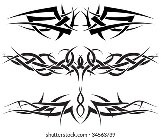 Patterns of tribal tattoo for design use