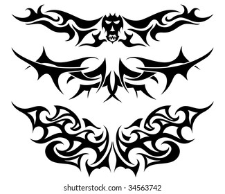 Set Tribal Tattoos Eps 10 Vector Stock Vector (Royalty Free) 208962415 ...