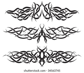 Patterns Tribal Tattoo Design Use Stock Vector (Royalty Free) 34563745 ...