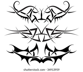 Patterns of tribal tattoo for design use