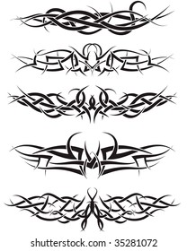 Patterns of tribal tattoo for design use