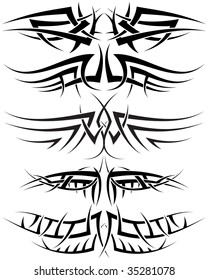 Patterns of tribal tattoo for design use