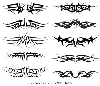 Patterns of tribal tattoo for design use
