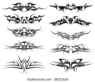 Patterns of tribal tattoo for design use