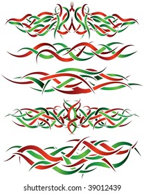 Patterns of tribal tattoo for design use